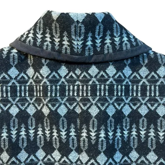 Women's Pendleton 100% Wool Jacquard Pattern Zipper Jacket Coat Blazer - Large - Picture 9 of 15